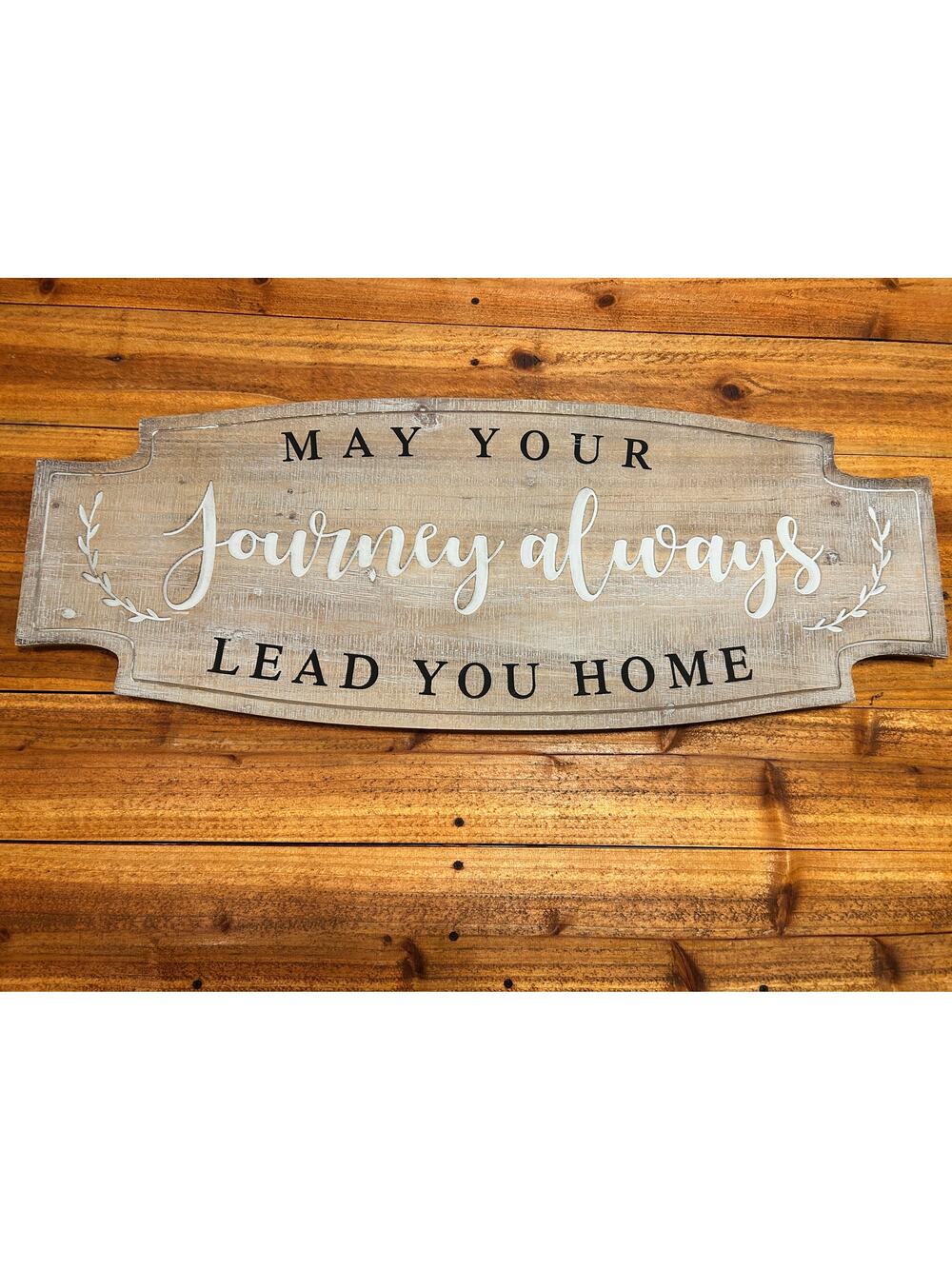 MRC Wood Products "May Your Journey Always Lead You Home" Staggered Wooden Sign